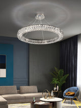Elegant Spiridon Crystal Ring Chandelier Modern LED Ceiling Pendant Light for Luxury Interiors