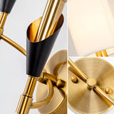 Elegant Tate Metal Wall Sconce with White Fabric Shade for Modern Bedrooms and Hallways