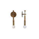 Elegant Toam Natural Marble Wall Lamp Pair with Antique Brass Metal Accents for Indoor Use