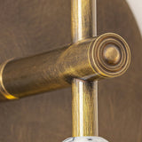 Elegant Toam Natural Marble Wall Lamp Pair with Antique Brass Metal Accents for Indoor Use