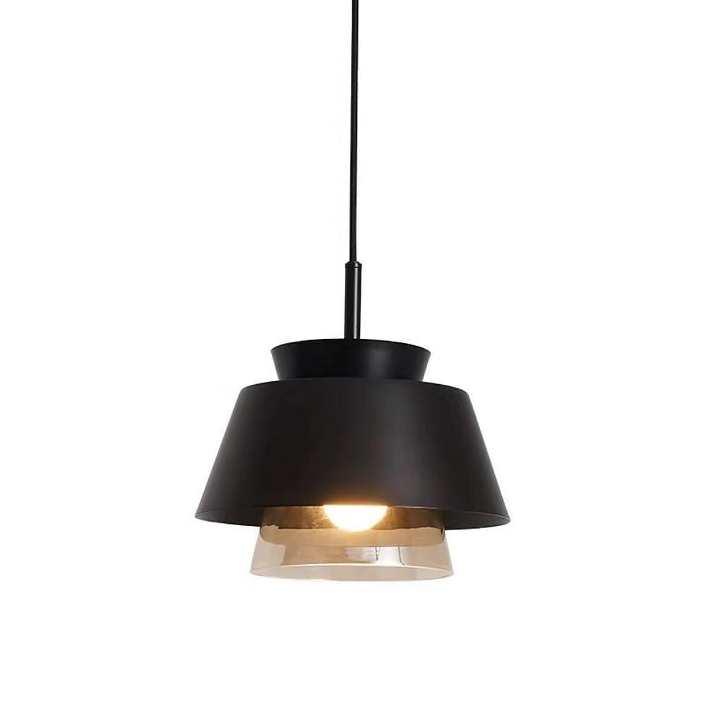 Elegant Traditional Metal and Glass LED Pendant Light Modern Hanging Lamp for Kitchen Island