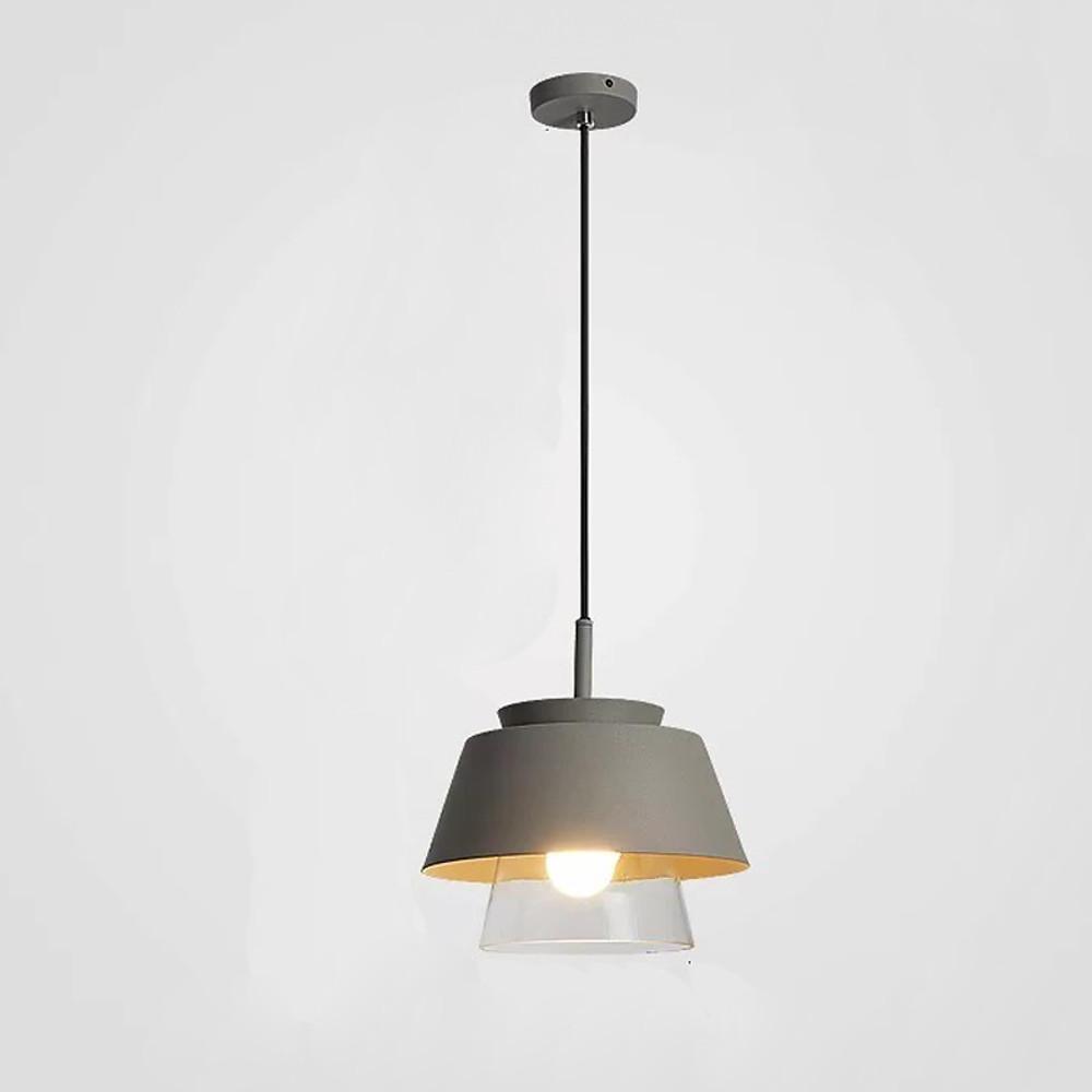 Elegant Traditional Metal and Glass LED Pendant Light Modern Hanging Lamp for Kitchen Island