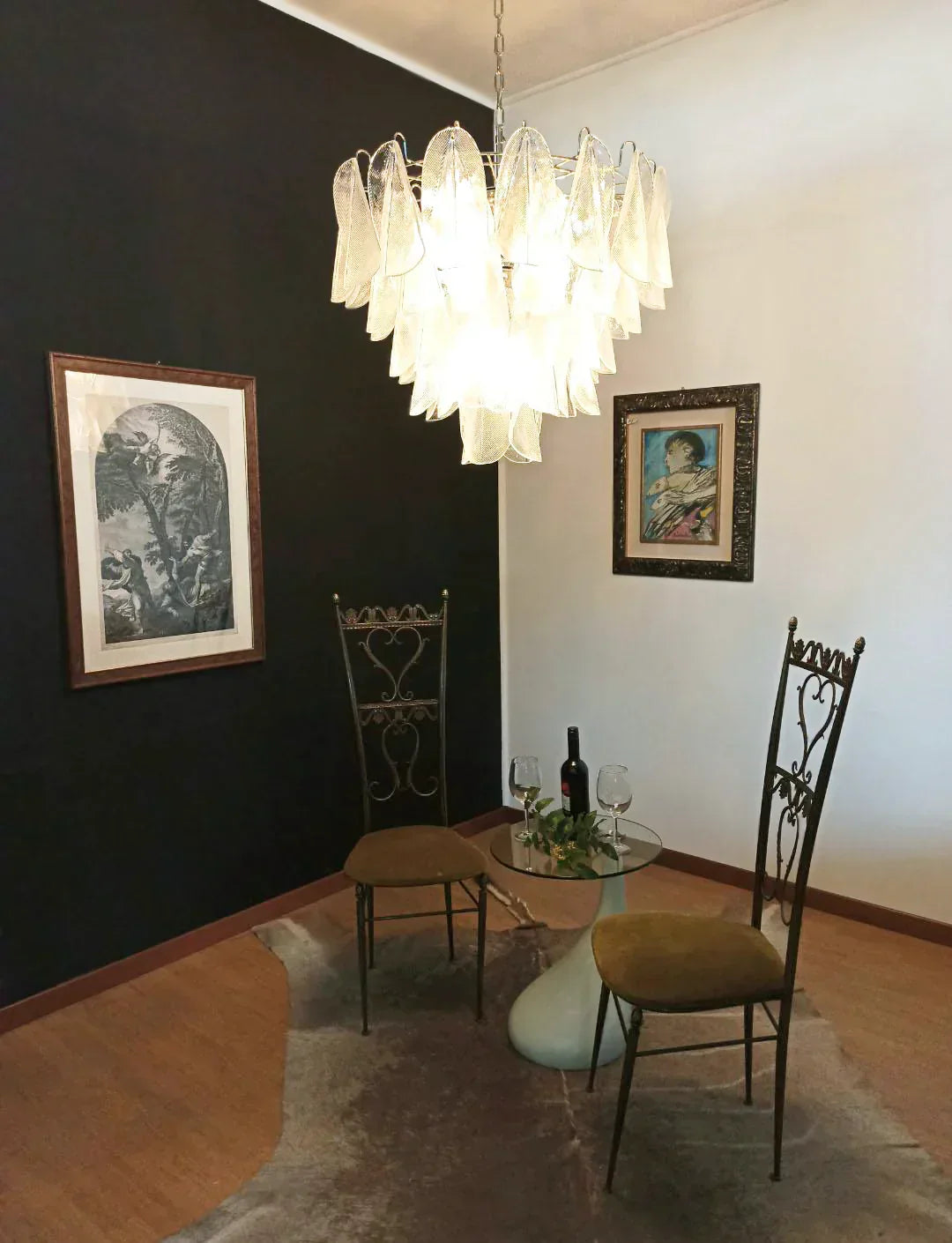 elegant-transparent-murano-glass-leaf-chandelier-for-modern-living-rooms-and-foyers