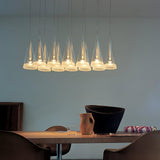 Elegant Tuileries Transparent Glass Cylinder Pendant Light for Kitchen Island and Dining Room