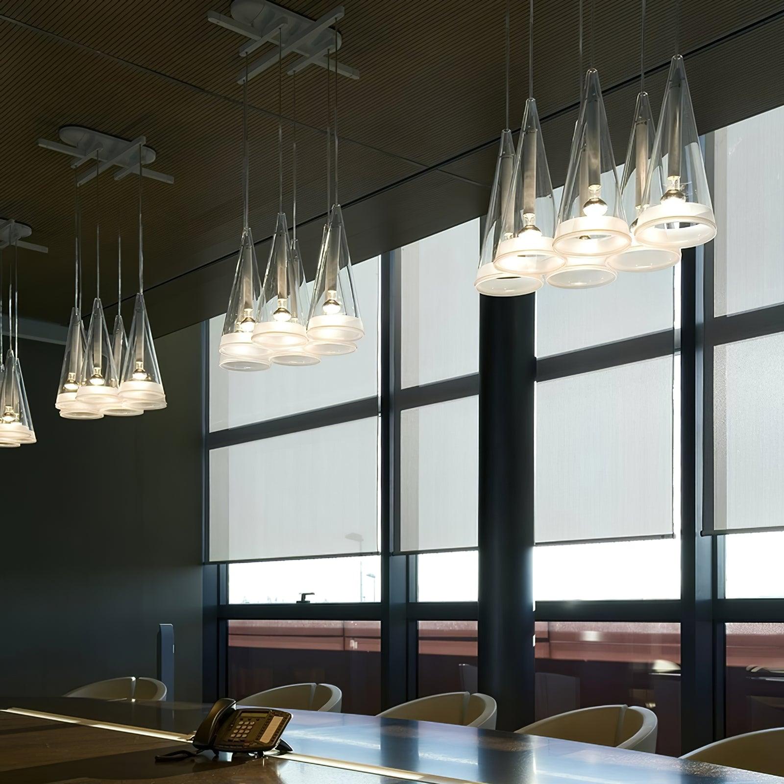 Elegant Tuileries Transparent Glass Cylinder Pendant Light for Kitchen Island and Dining Room