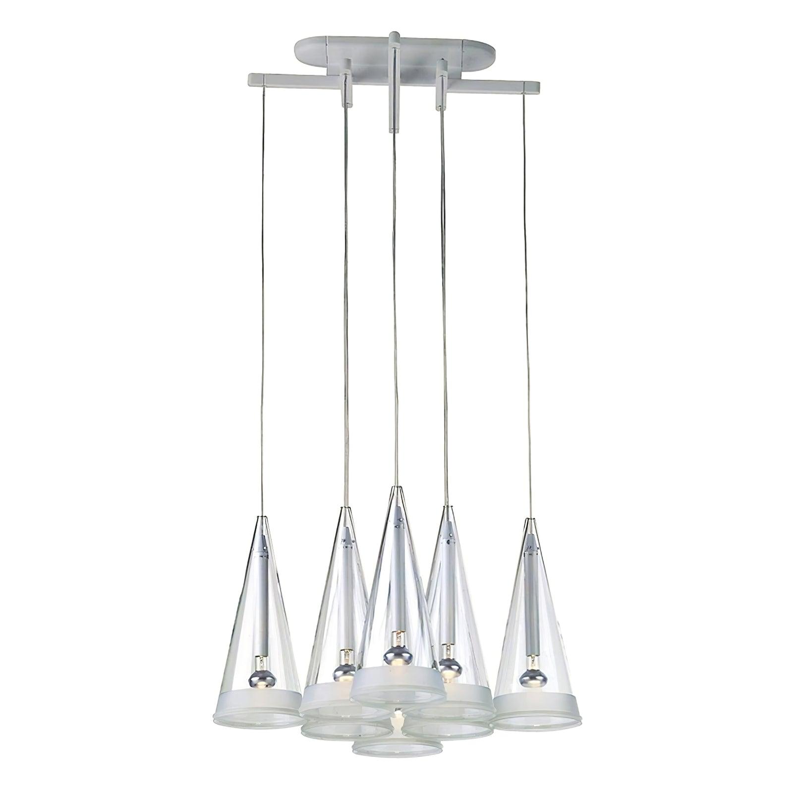 Elegant Tuileries Transparent Glass Cylinder Pendant Light for Kitchen Island and Dining Room