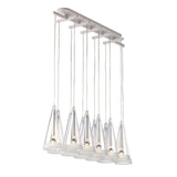 Elegant Tuileries Transparent Glass Cylinder Pendant Light for Kitchen Island and Dining Room
