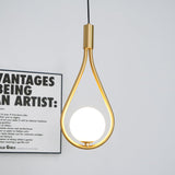 Elegant White Glass Globe Droplight Pendant Lamp for Modern Living Rooms and Dining Spaces