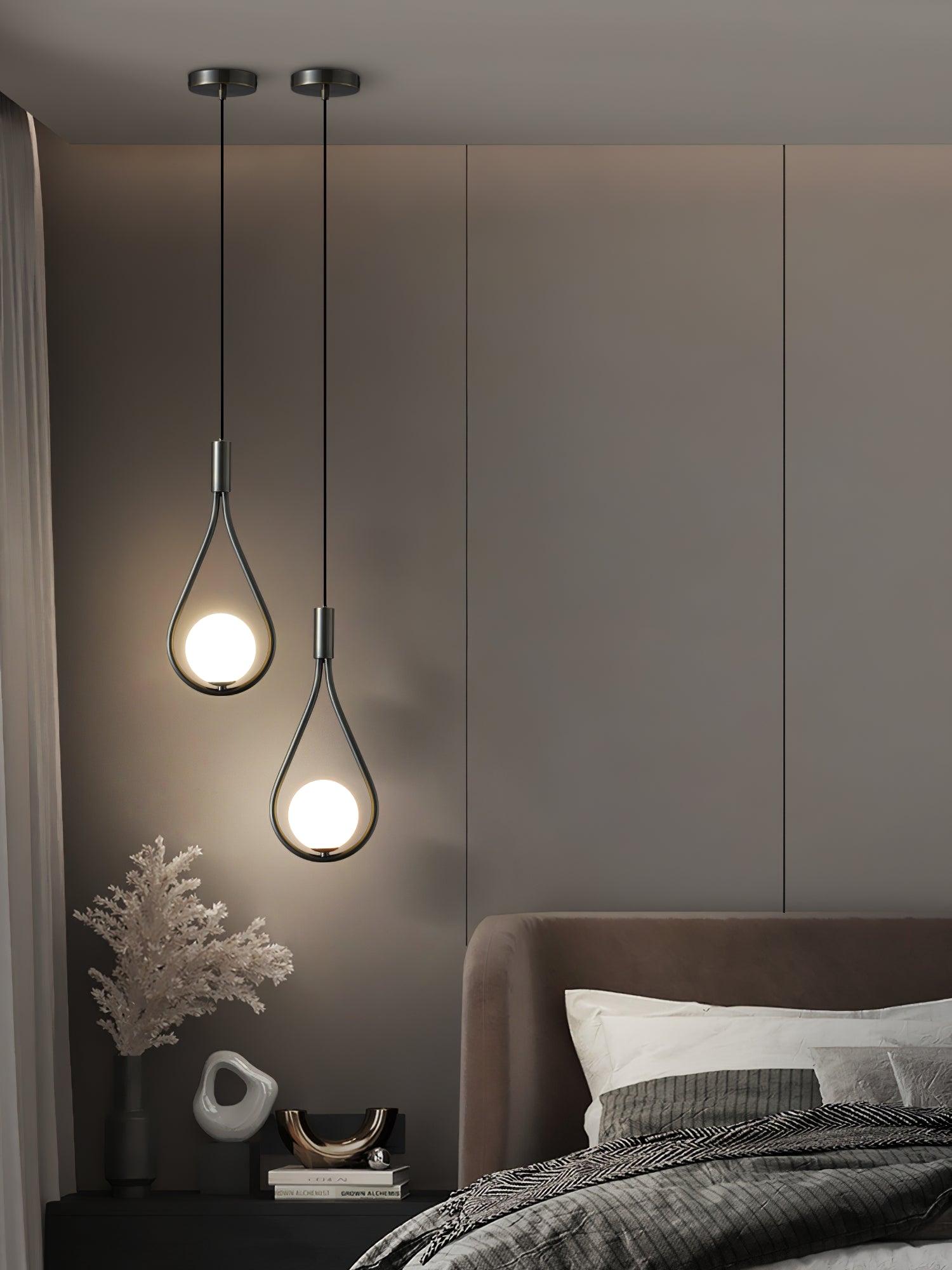 Elegant White Glass Globe Droplight Pendant Lamp for Modern Living Rooms and Dining Spaces