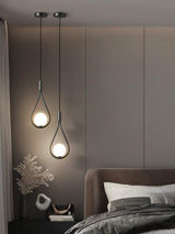 Elegant White Glass Globe Droplight Pendant Lamp for Modern Living Rooms and Dining Spaces