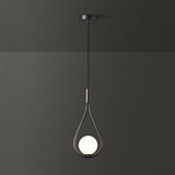 Elegant White Glass Globe Droplight Pendant Lamp for Modern Living Rooms and Dining Spaces