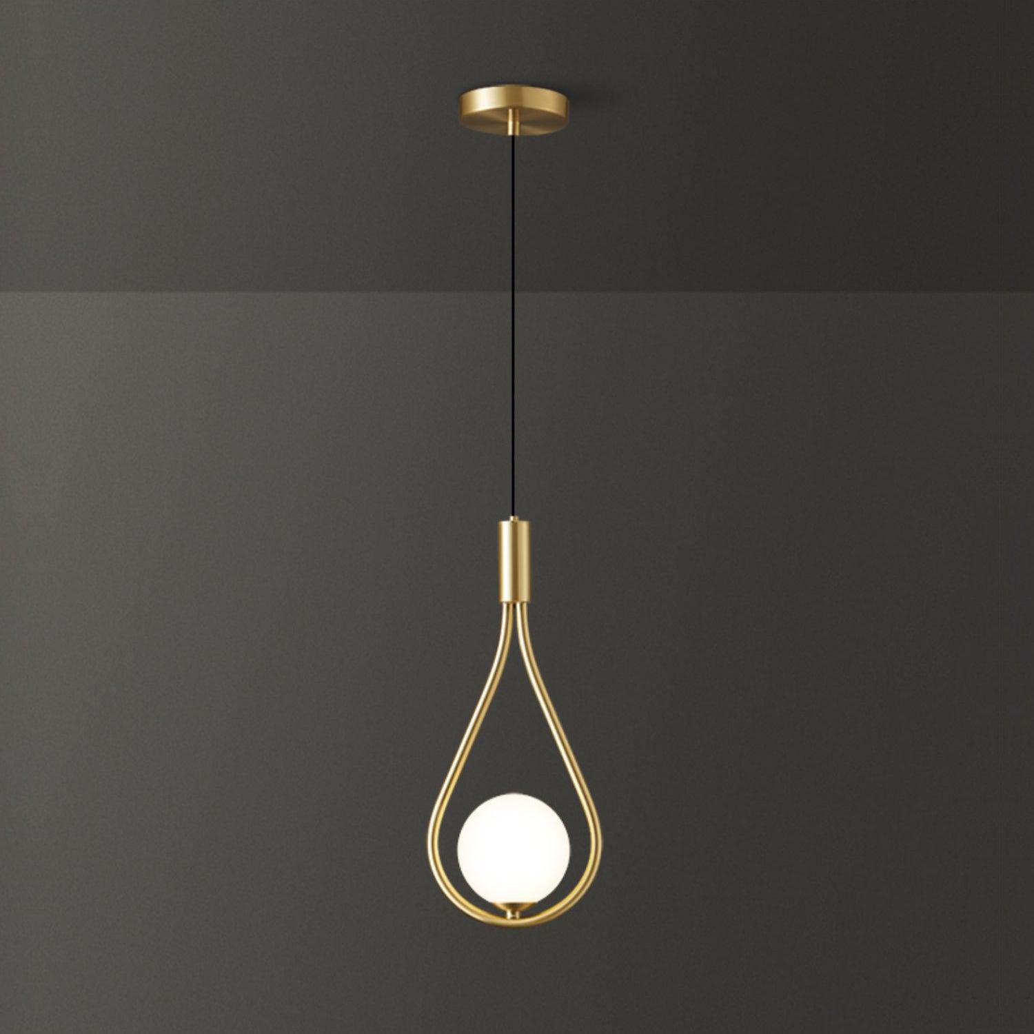 Elegant White Glass Globe Droplight Pendant Lamp for Modern Living Rooms and Dining Spaces