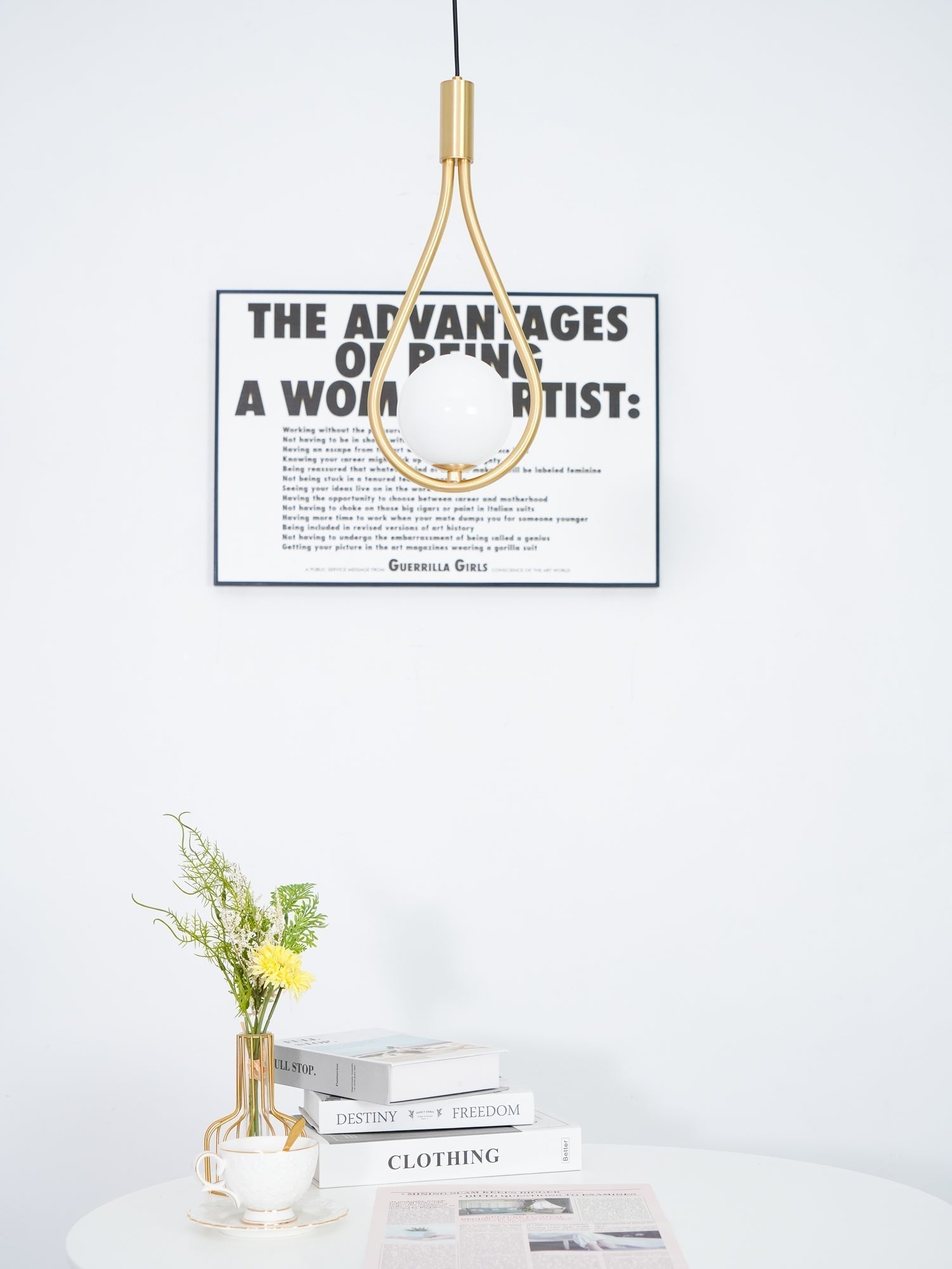 Elegant White Glass Globe Droplight Pendant Lamp for Modern Living Rooms and Dining Spaces