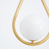 Elegant White Glass Globe Droplight Pendant Lamp for Modern Living Rooms and Dining Spaces