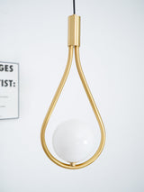 Elegant White Glass Globe Droplight Pendant Lamp for Modern Living Rooms and Dining Spaces