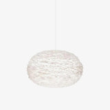 Elegant White Goose Feather Pendant Light Modern Nordic Hanging Lamp for Bedroom and Living Room