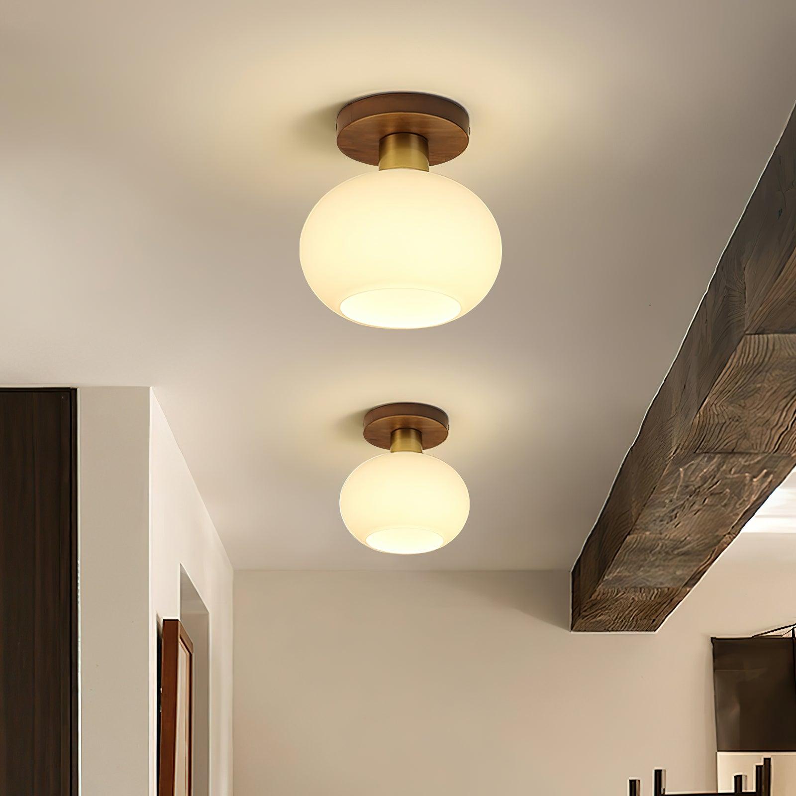 elegant-white-shell-ceiling-lamp-with-black-walnut-wood-base-and-copper-accents