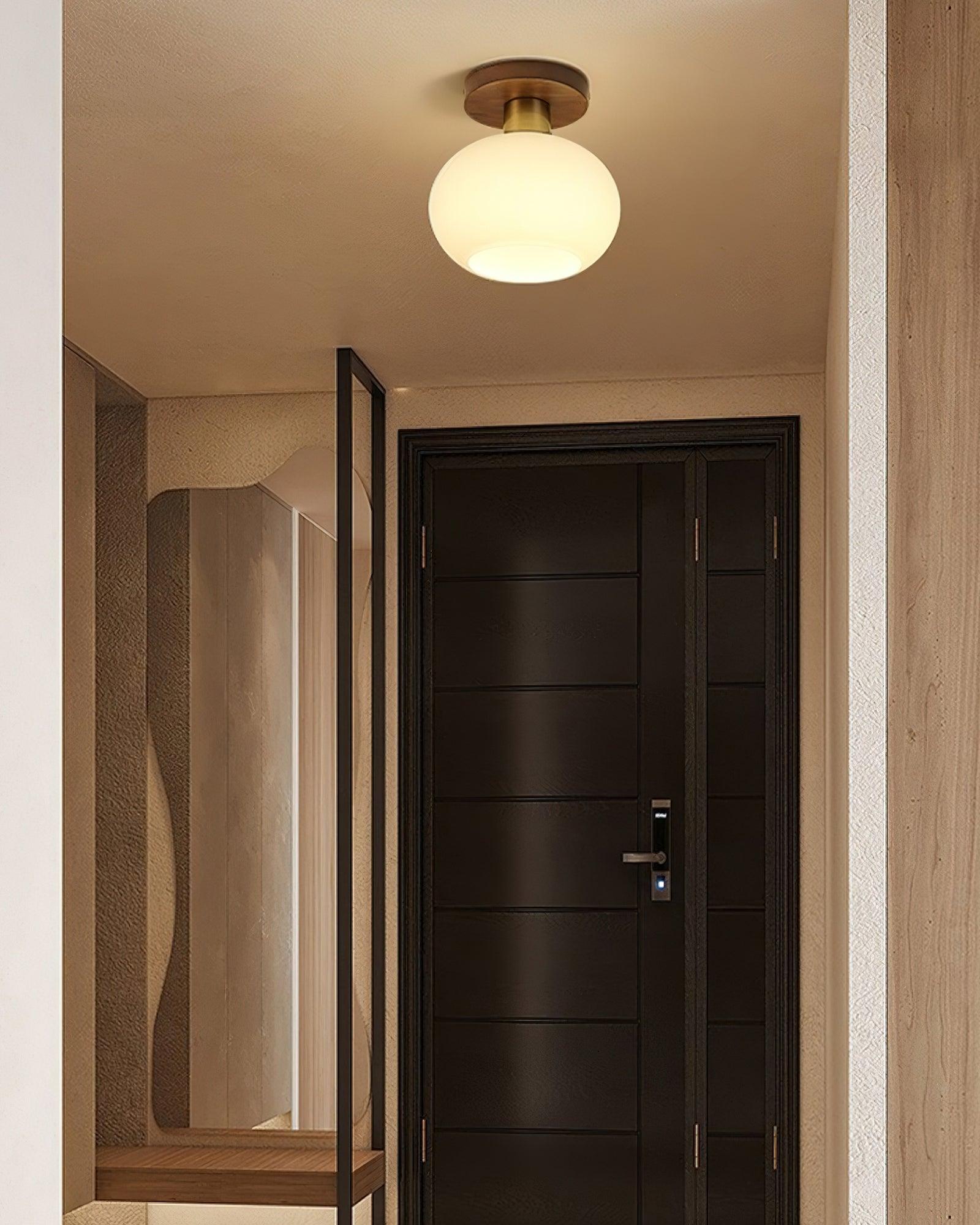 elegant-white-shell-ceiling-lamp-with-black-walnut-wood-base-and-copper-accents