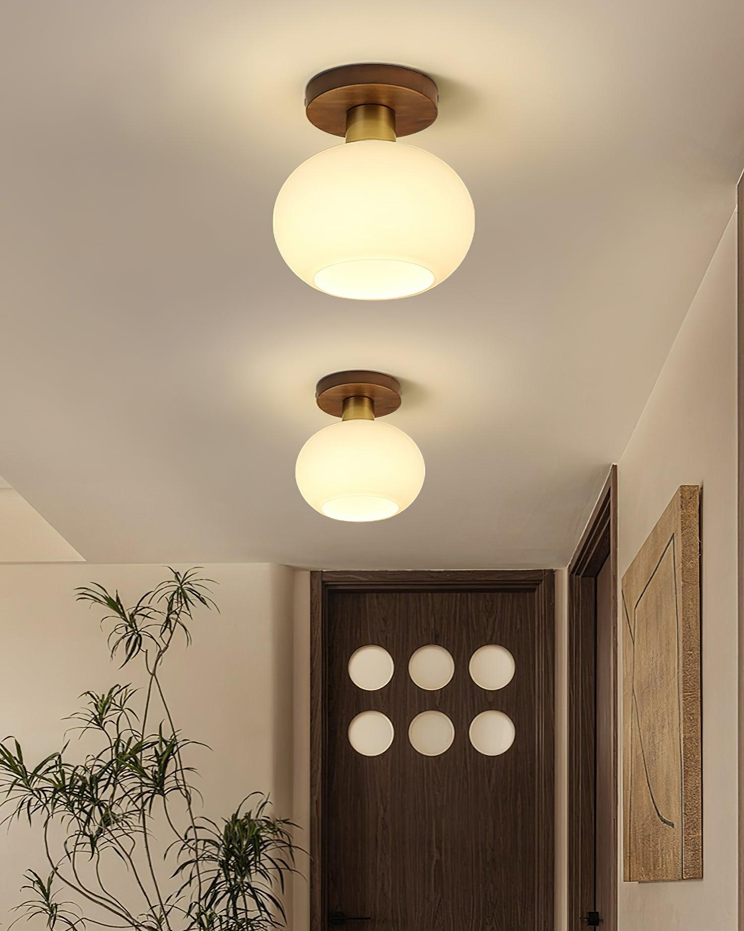 elegant-white-shell-ceiling-lamp-with-black-walnut-wood-base-and-copper-accents