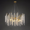 Elegant Wisteria Crystal Flower Branch Chandelier Gold G9 LED Ceiling Light Fixture