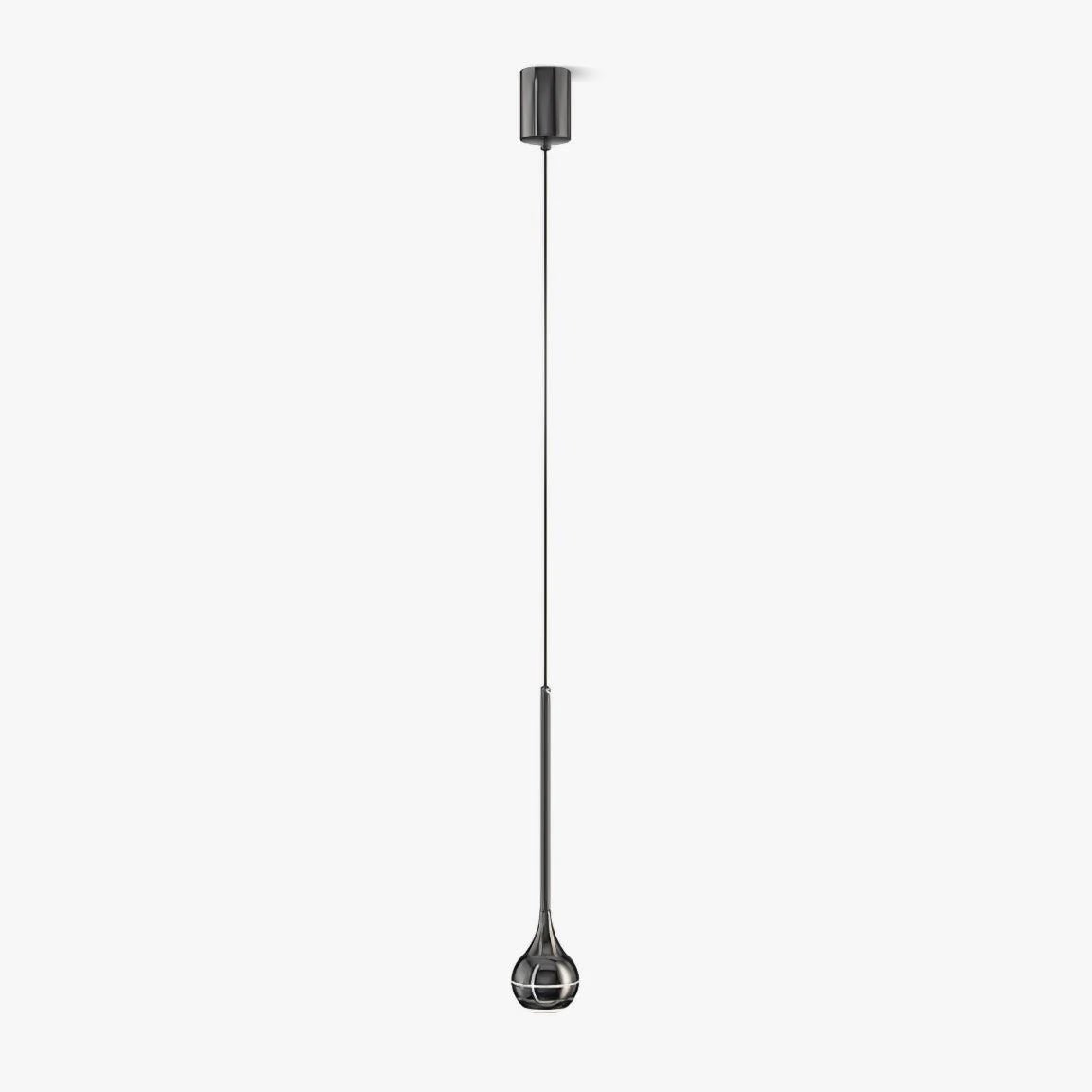Elie Modern LED Droplight Pendant Lamp with Minimalist Black Aluminum and Acrylic Diffuser