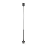 Elie Modern LED Droplight Pendant Lamp with Minimalist Black Aluminum and Acrylic Diffuser