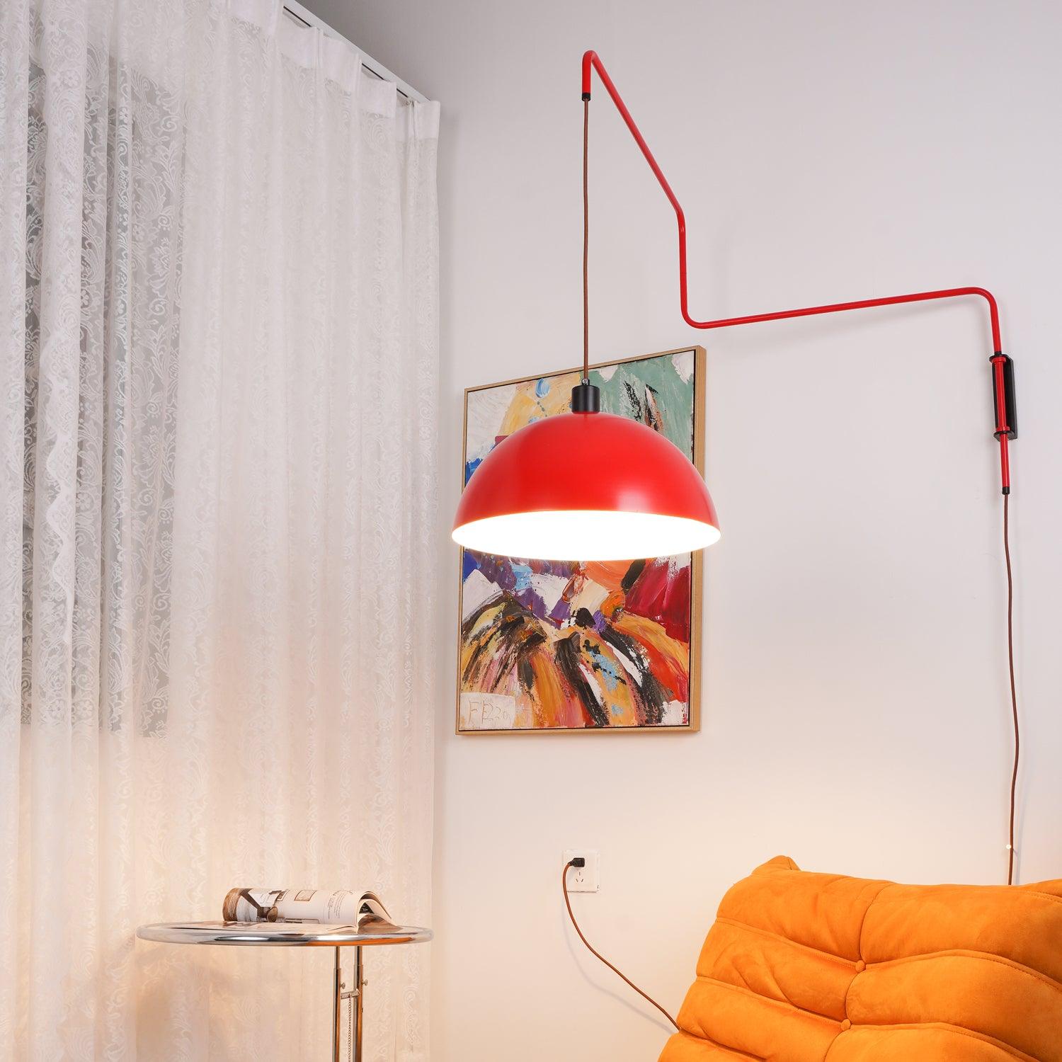 Elio Modern Swivel Wall Sconce Plug In Adjustable Arm Lamp with Counterweight for Reading
