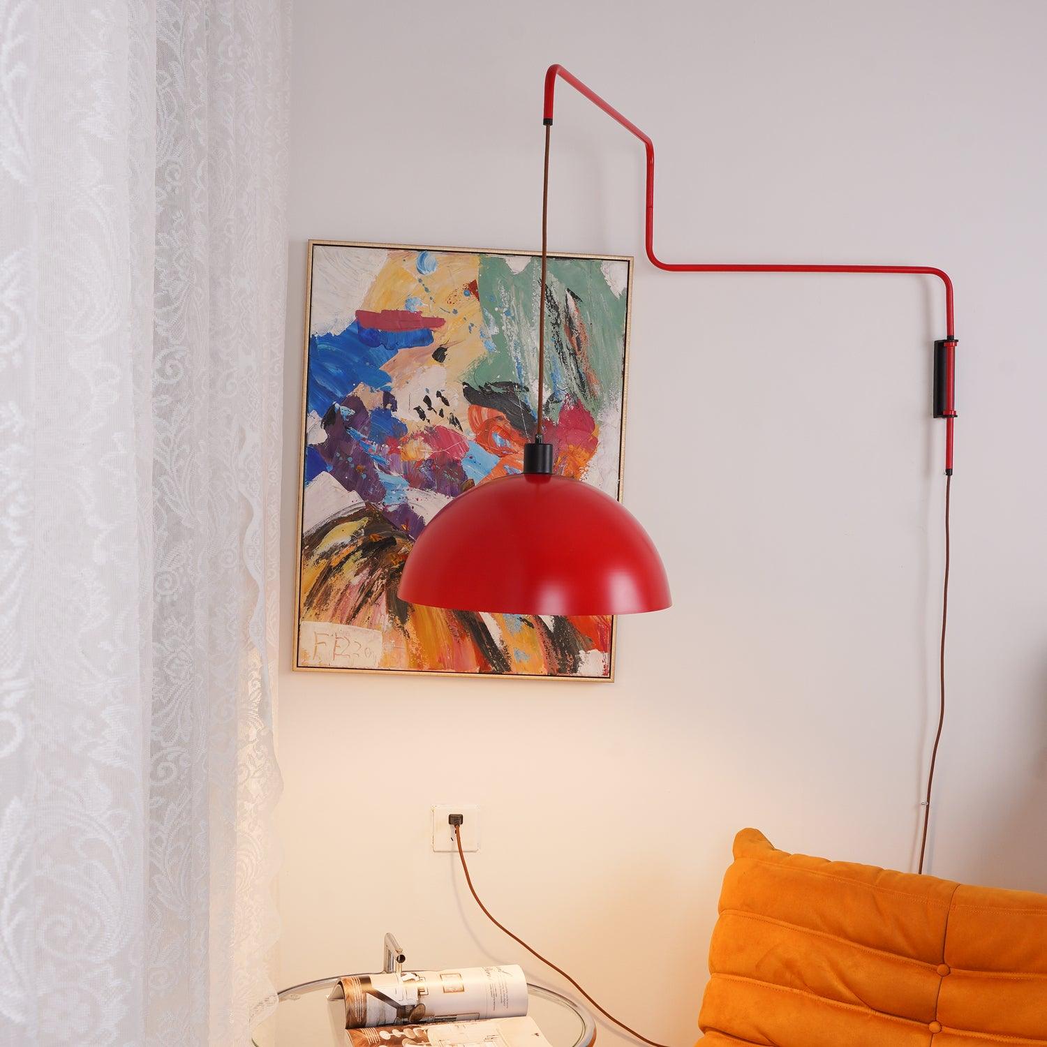 Elio Modern Swivel Wall Sconce Plug In Adjustable Arm Lamp with Counterweight for Reading