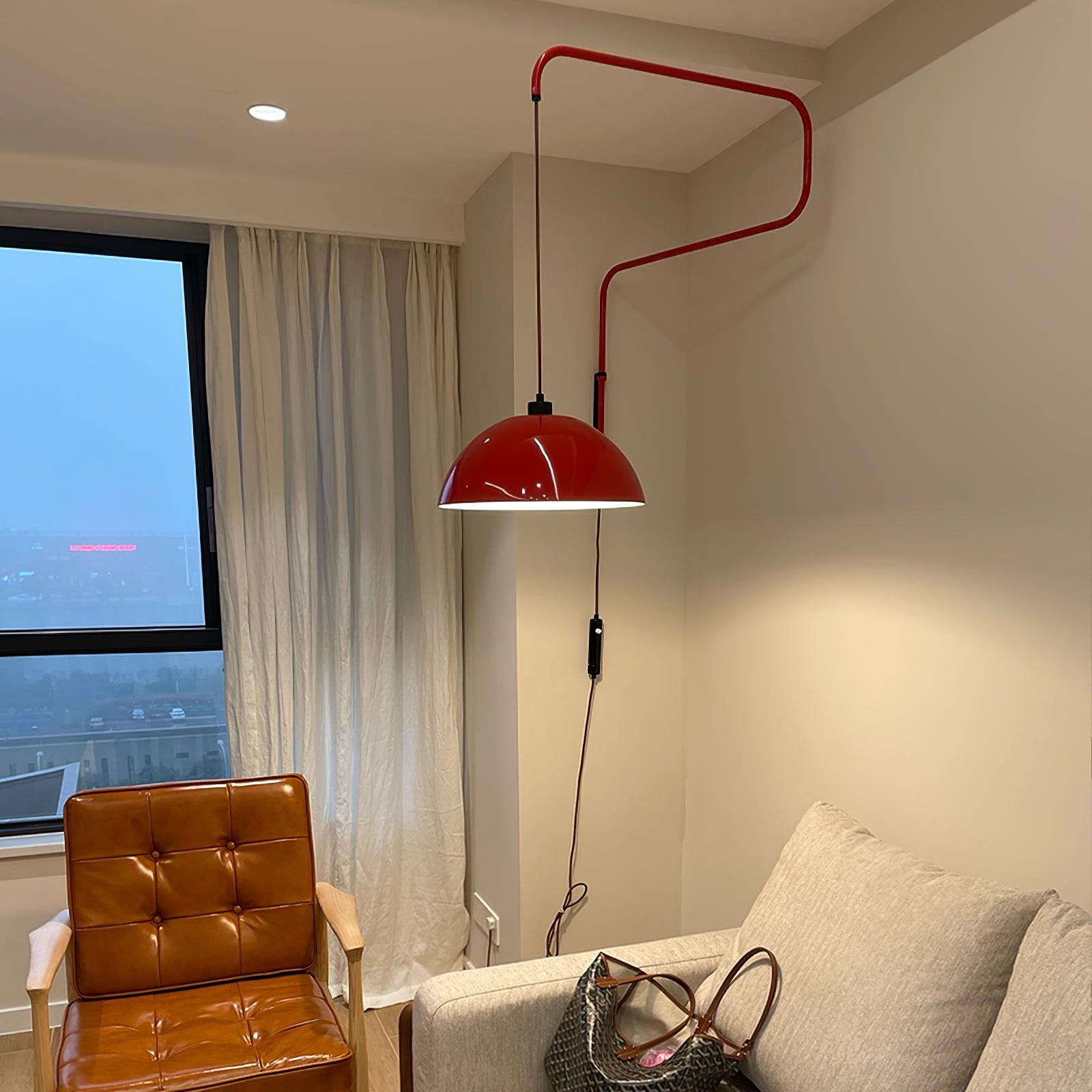 Elio Modern Swivel Wall Sconce Plug In Adjustable Arm Lamp with Counterweight for Reading