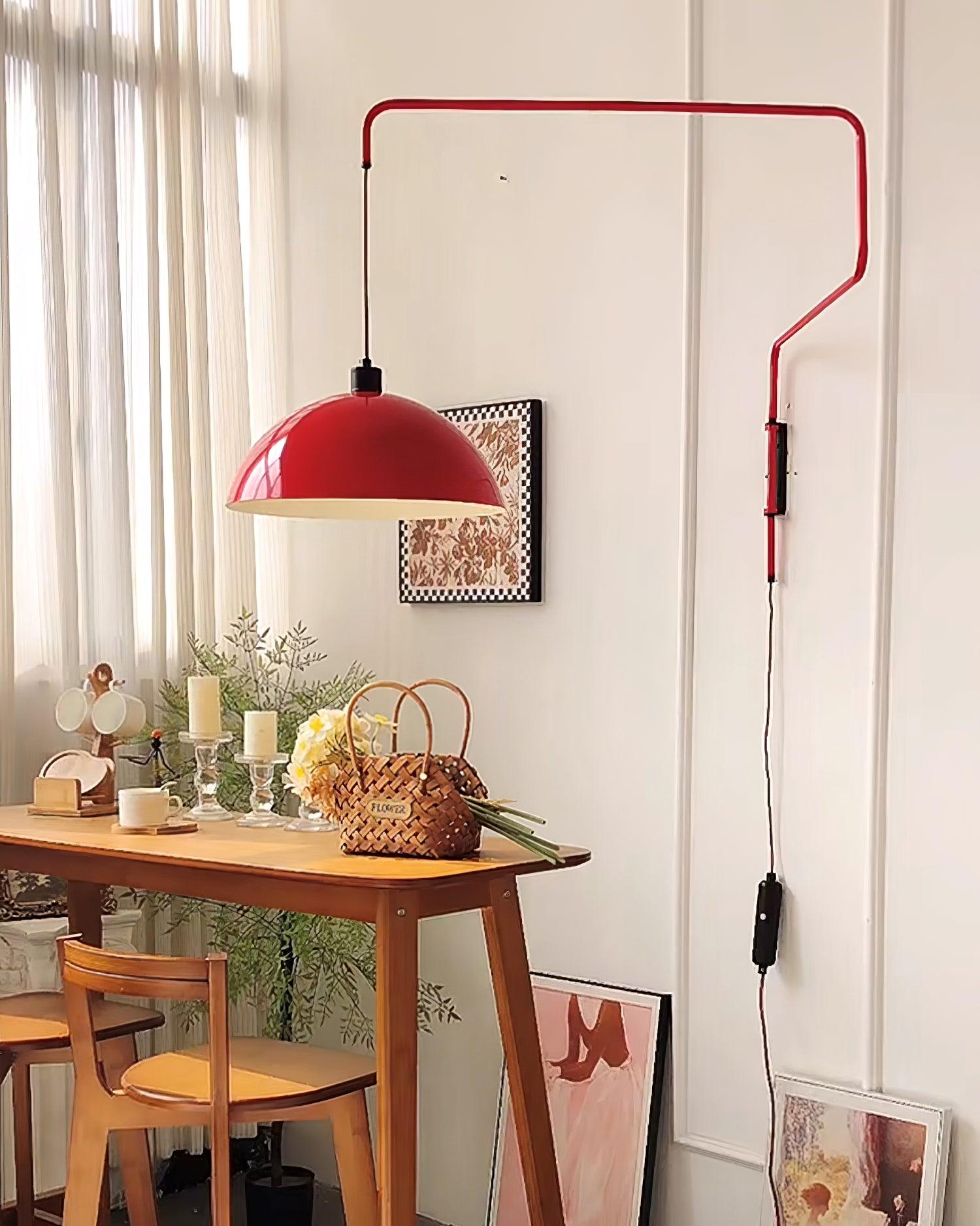 Elio Modern Swivel Wall Sconce Plug In Adjustable Arm Lamp with Counterweight for Reading