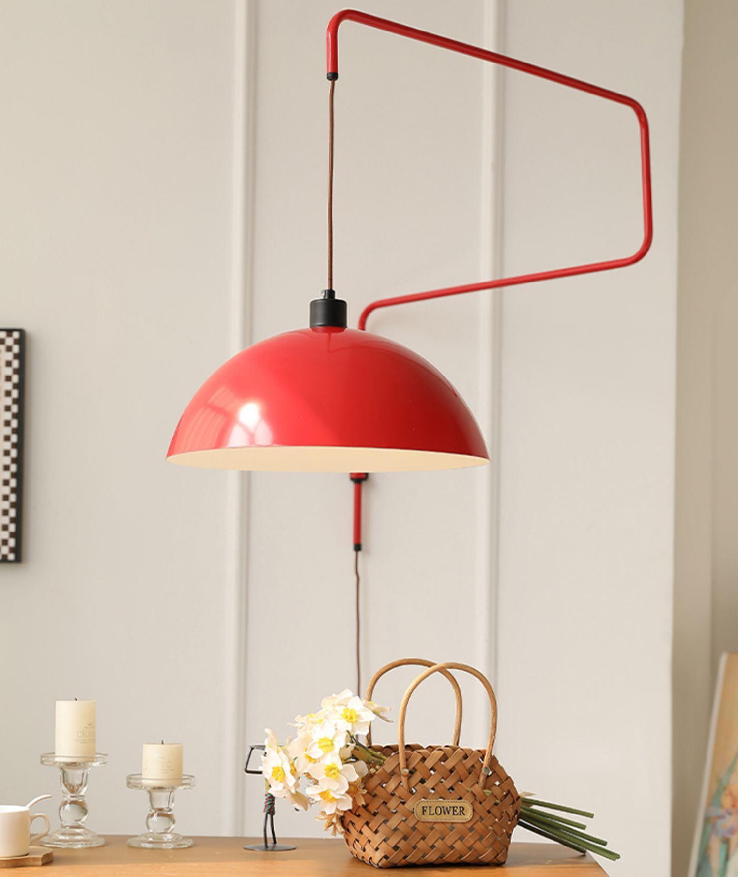 Elio Modern Swivel Wall Sconce Plug In Adjustable Arm Lamp with Counterweight for Reading