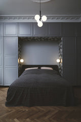 Elysian Glow Glass Sphere Pendant Swag Light with Brass Finish and Plug In Cord