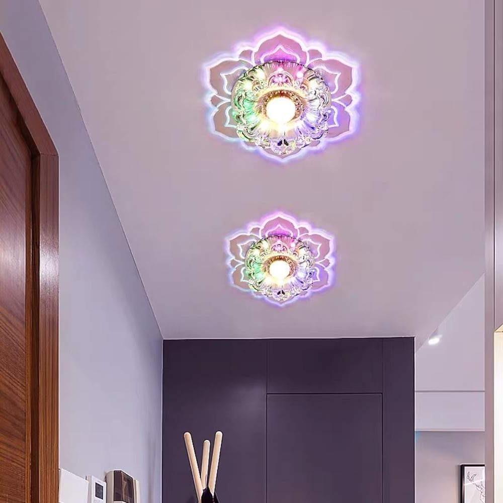 Modern Flower Shape LED Flush Mount Ceiling Light Fixture for Kids Bedroom and Nursery