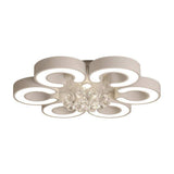 Modern Flower Cluster LED Ceiling Light Dimmable Flush Mount Fixture for Bedroom and Living Room