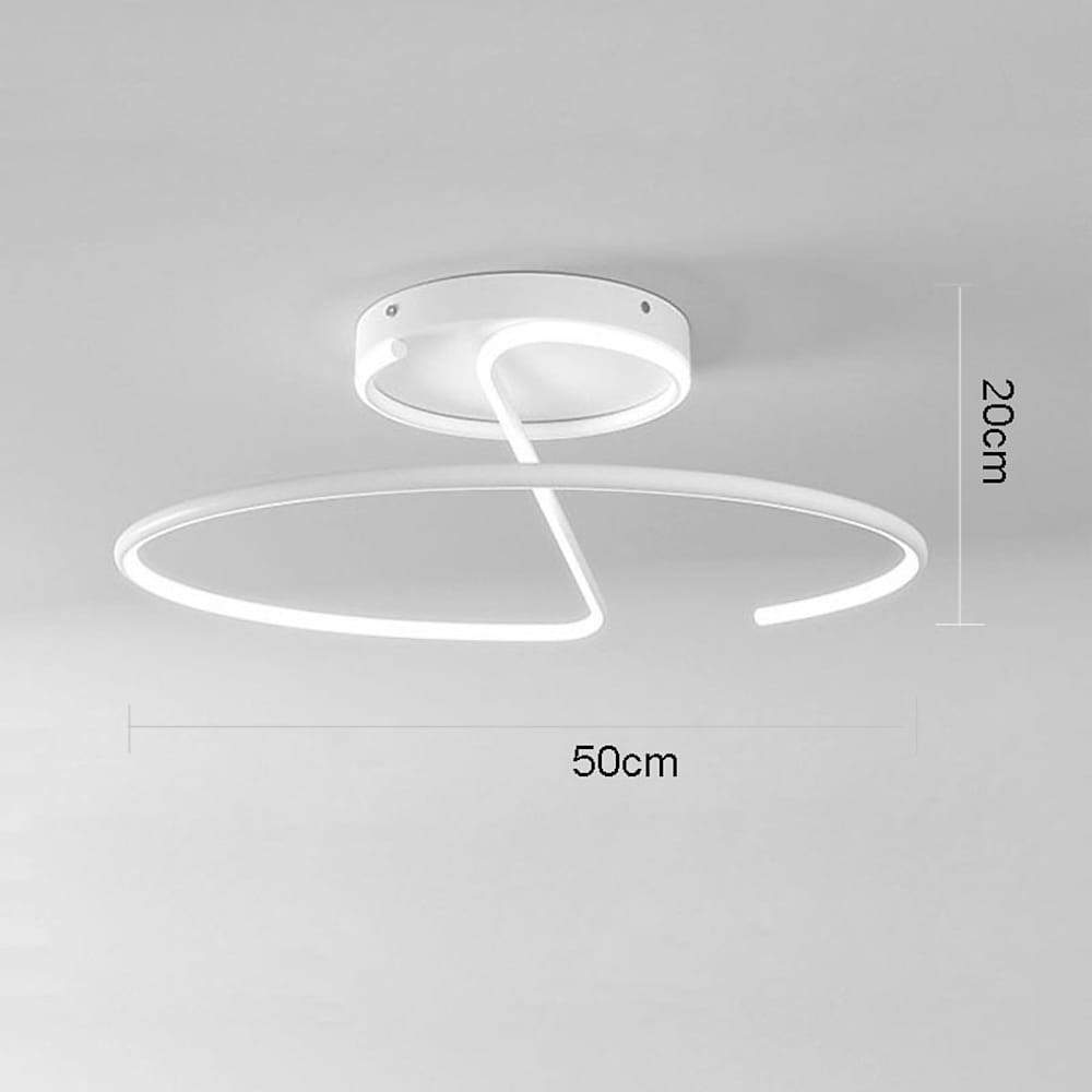 Dimmable Modern Geometric LED Ceiling Light Fixture Minimalist Flush Mount Metal Lighting for Bedrooms