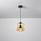 Eres Translucent Oval Glass Droplight Pendant Lamp for Modern Interior Ceiling Decor