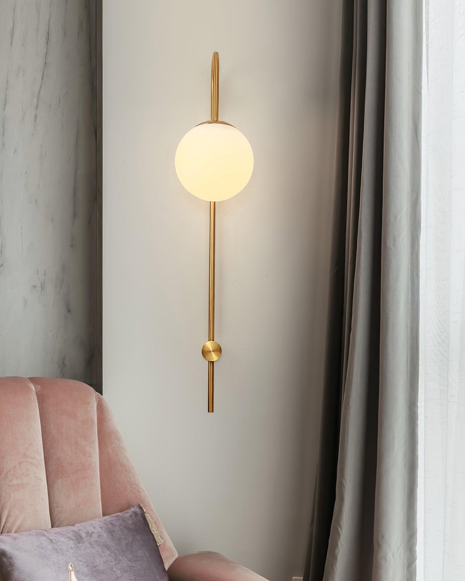 Erikson Modern Glass Globe Wall Sconce Contemporary Indoor Wall Mounted Light Fixture