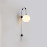 Erikson Modern Glass Globe Wall Sconce Contemporary Indoor Wall Mounted Light Fixture