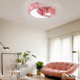Celestial Moon Star LED Ceiling Light Modern Flush Mount Fixture for Kids Bedroom