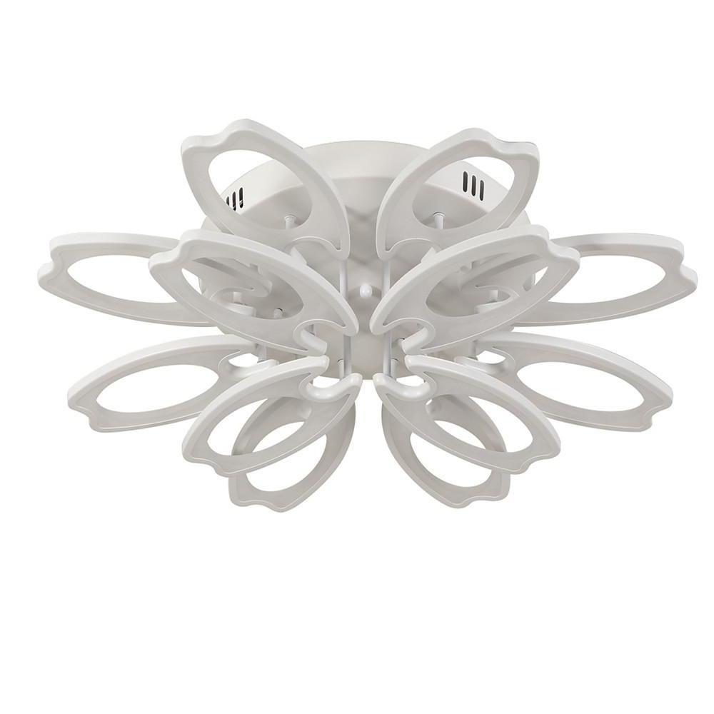 Modern Flower Petal LED Flush Mount Ceiling Light Dimmable White Petal Design Fixture