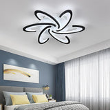 Modern Geometric Acrylic LED Flush Mount Ceiling Lamp with Dimmable Multi Layer Design for Living Room