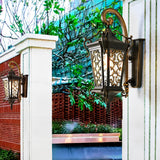 European Style Outdoor Wall Lamp Waterproof Black Aluminum Exterior Sconce for Porch and Garden