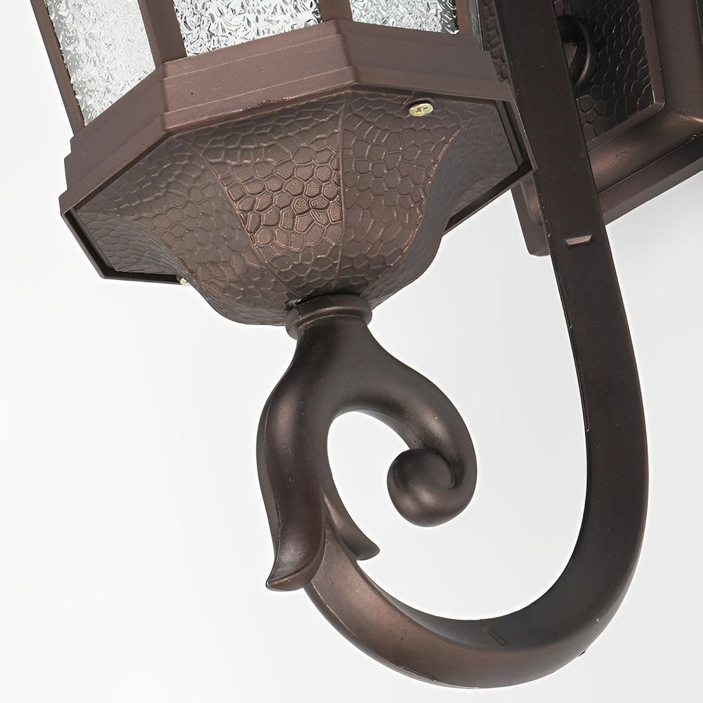 European Style Retro Outdoor Wall Sconce Waterproof Aluminum Exterior Light for Porch and Garden