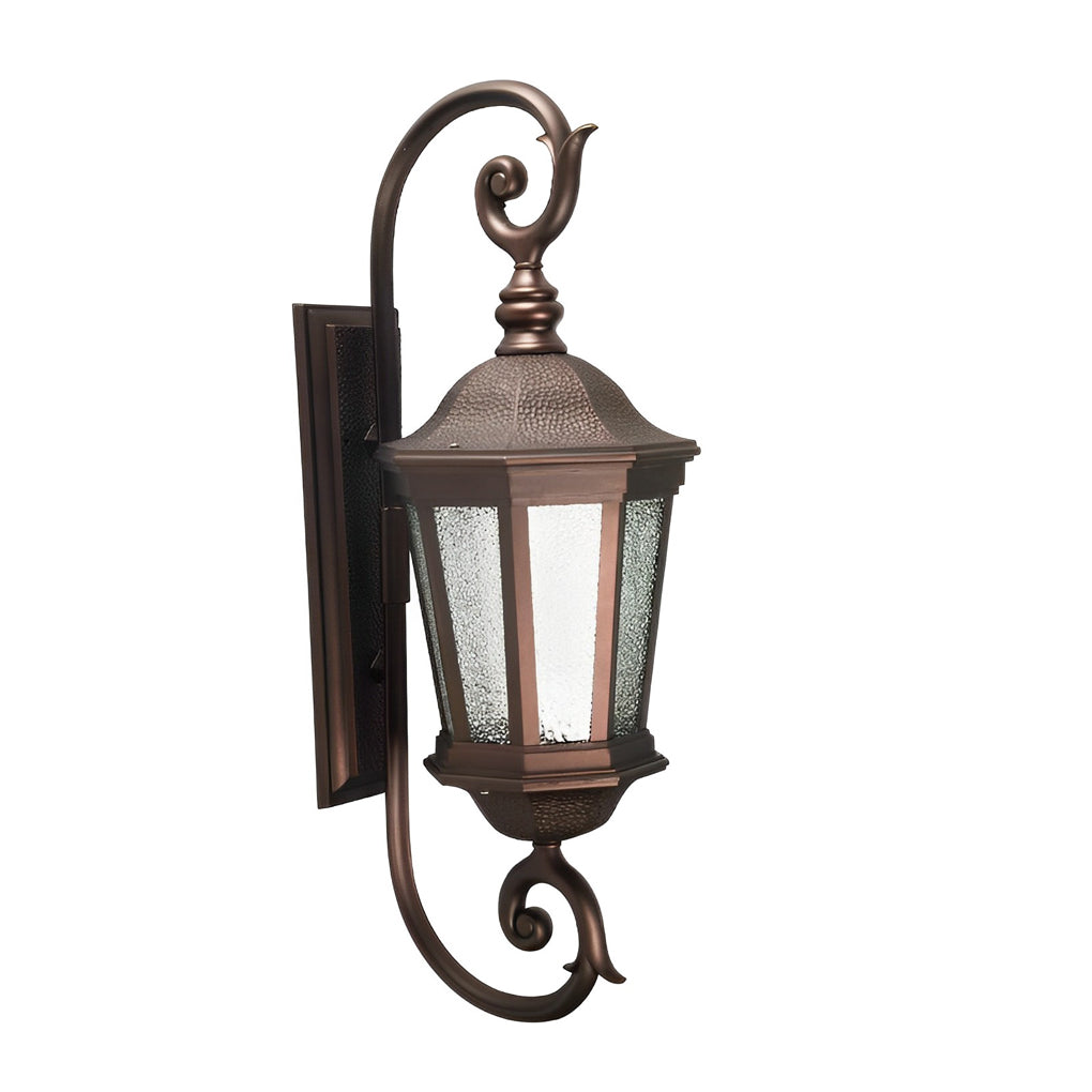 European Style Retro Outdoor Wall Sconce Waterproof Aluminum Exterior Light for Porch and Garden