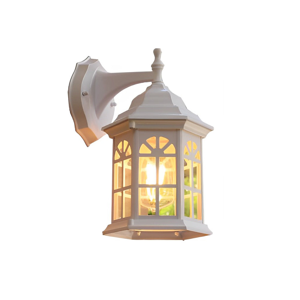 European Style Waterproof Aluminum Glass Outdoor Wall Sconce for Porch and Terrace