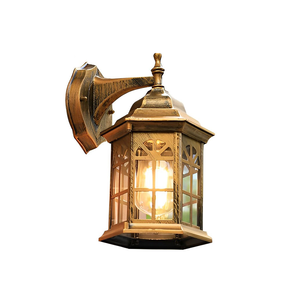 European Style Waterproof Aluminum Glass Outdoor Wall Sconce for Porch and Terrace