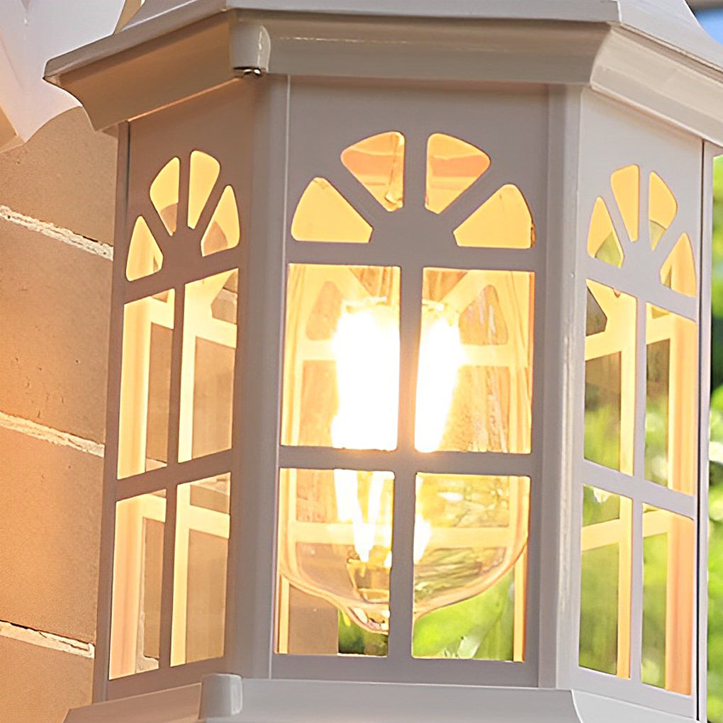 European Style Waterproof Aluminum Glass Outdoor Wall Sconce for Porch and Terrace