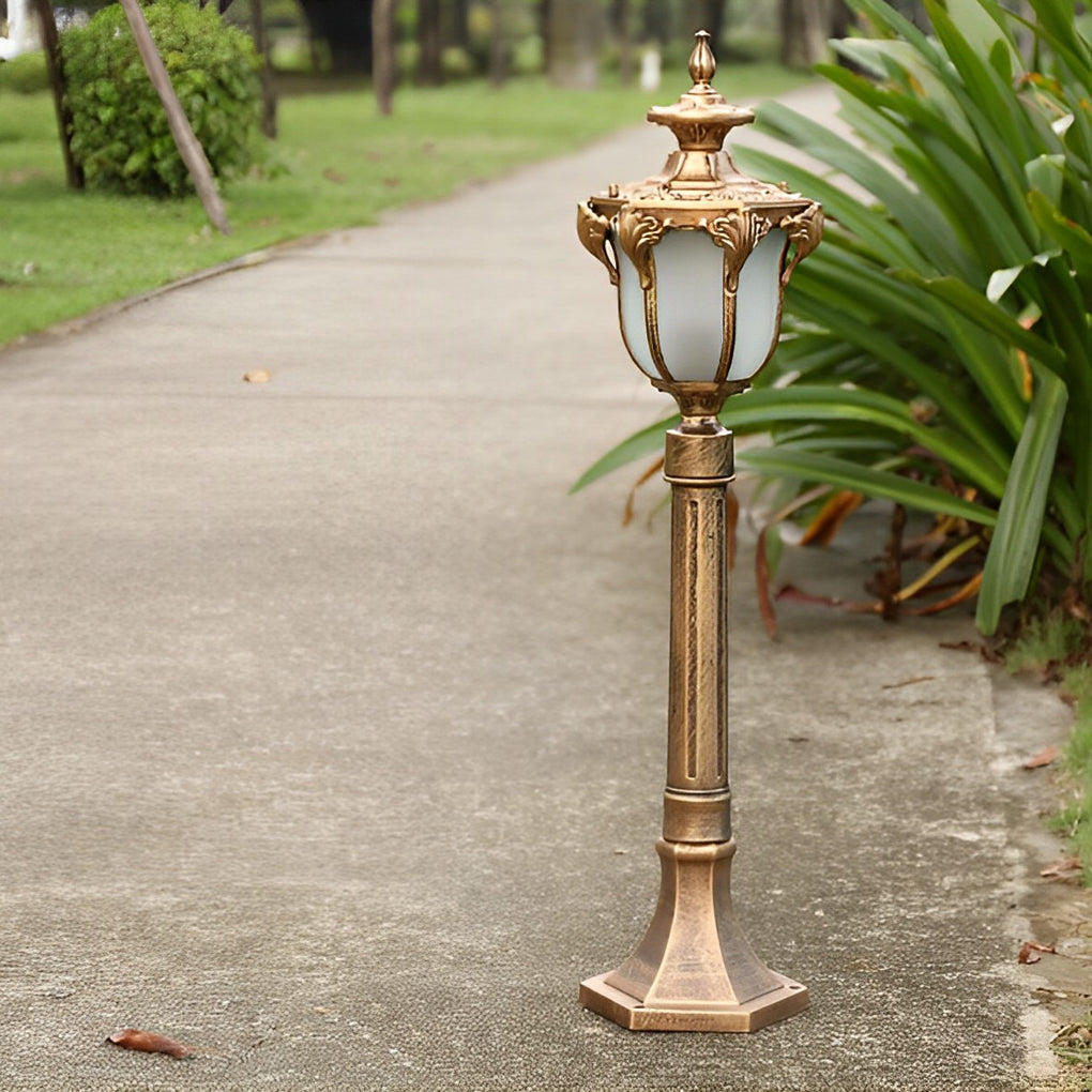 European Style Waterproof Outdoor Garden Pathway Post Light Aluminum Lawn Lamp 31 Inch