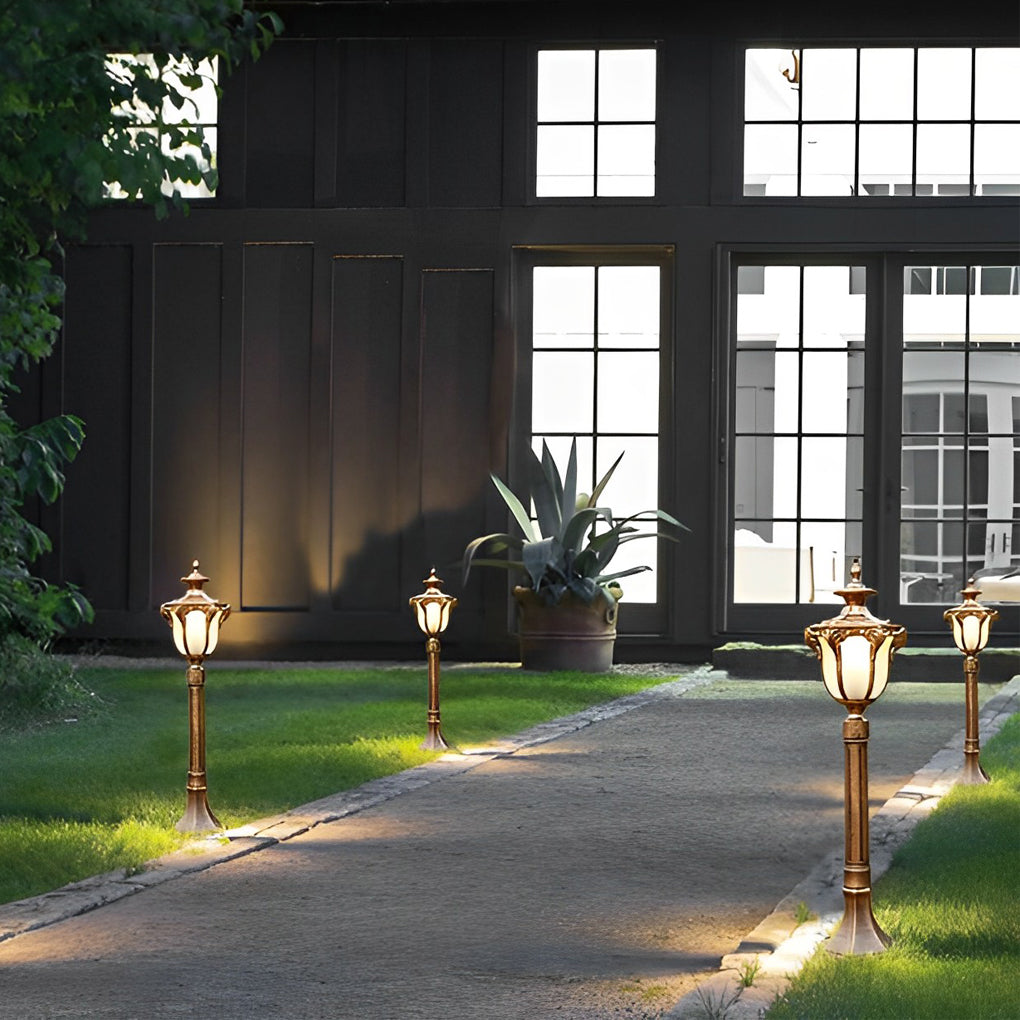 European Style Waterproof Outdoor Garden Pathway Post Light Aluminum Lawn Lamp 31 Inch