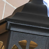 European Style Waterproof Outdoor Wall Lantern Glass Sconce Rustproof Exterior Porch Lighting